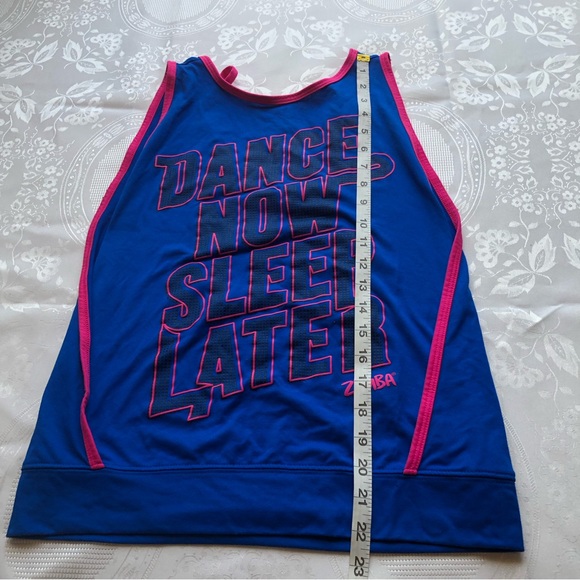 Zumba Wear Women’s Size XS Blue/Pink Logo Tank-Top Activewear Dancing Shirt - Picture 15 of 16